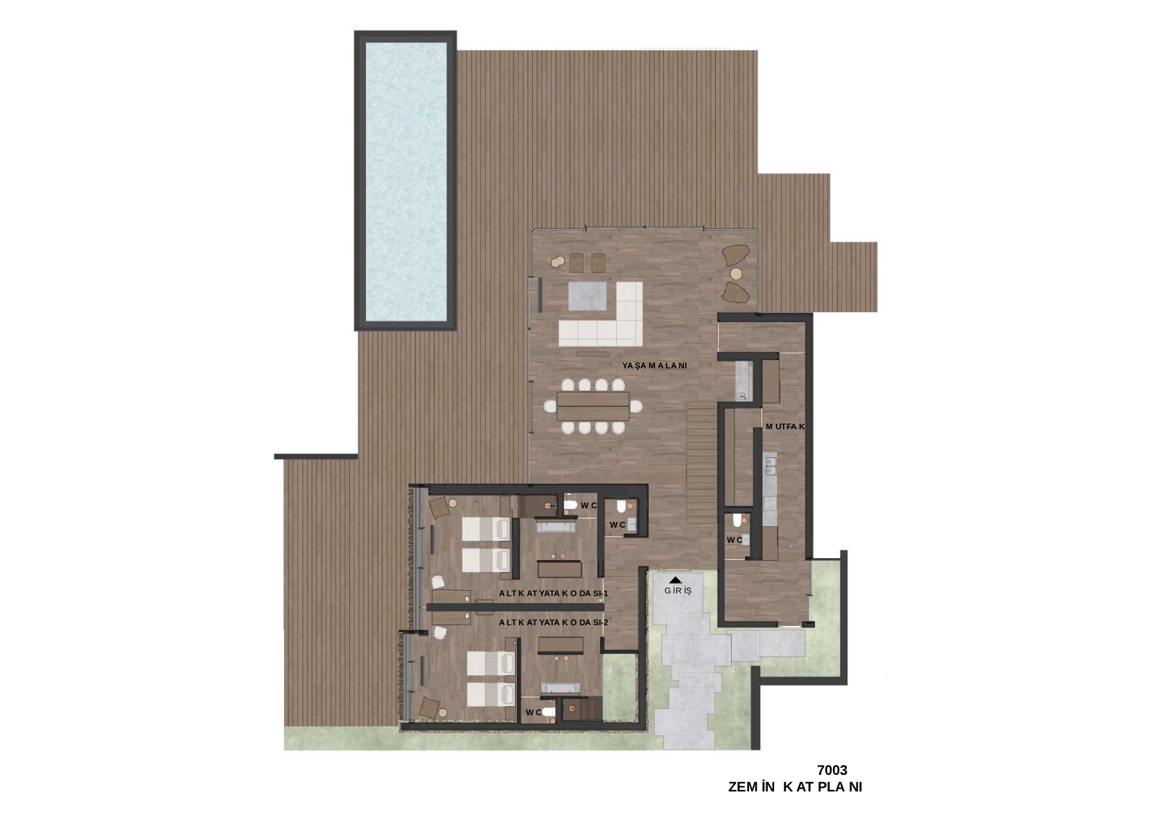 Sunset Pina Villa - Ground Floor Plan